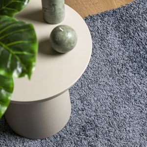 vidaXL Teppich Shaggy Hochflor Modern Blau 80x200 cm