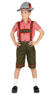Tiroler Lederhose - Kostüm für Kinder Gr. 110 - 146, Größe:110/116