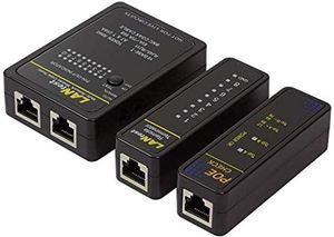 LogiLink Netzwerk Kabeltester mit PoE Finder schwarz in robuster Kunststoffbox