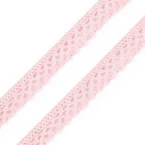 5m Klöppelspitze 12mm Spitze geklöppelt Spitzenband Spitzenborte Häkelspitze Farbwahl, Größe:12mm, Farbe:rosa