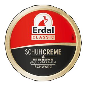 Erdal Classic Schuhcreme Schwarz - Dosencreme, pflegt, glänzt & schützt, 75 ml