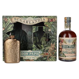 Don Papa Rum Baroko Geschenkset mit Flachmann 0,7l, alc. 40 Vol.-%, Rum Philippinen