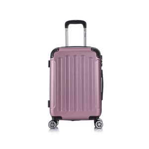 Flexot® F-2045 Handgepäck Trolley Bordcase Koffer Reisekoffer Hartschale Doppeltragegriff mit Zahlenschloss Gr. M Farbe Rosa
