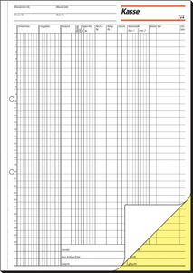 SIGEL KG429 EDV-Kassenbuch, Steuerschiene 300, 1. und 2. Blatt bedruckt, A4, mit Blaupapier, 2 x 50 Blatt