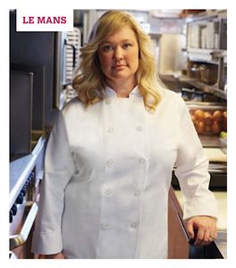 Chef Works Kochjacke Le Mans weiß Kochbekleidung Bäckerjacke Berufskleidung, Größe:L - Damen