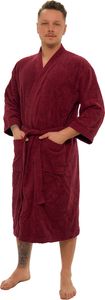 Pánský bavlněný župan model KIMONO 04 Bordeaux L