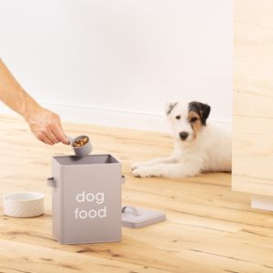 Navaris Tierfutterbehälter mit Deckel - Behälter für Hundefutter mit Schaufel - Futtertonne zur Aufbewahrung von Tierfutter - Futterbox für Hund Navaris Tierfutterbehälter mit Deckel - Behälter für Hundefutter mit Schaufel - Futtertonne zur Aufbewahrung von Tierfutter - Futterbox für Hund