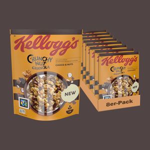 Kellogg's Crunchy Nut Granola Choco & Nuts (8 x 380 g) – Knusper Müsli mit Schokolade und Nüssen – Schoko-Nuss Granola mit Vollkorn