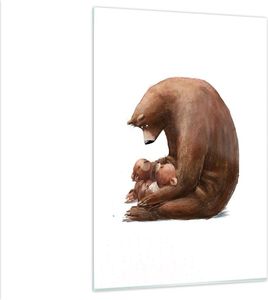 Bilder auf glas - Einteilig - Bär Teddybären Kinder - 80x120cm - Glasbilder - Wandbilder - Bilder - zum Aufhängen bereit - Wanddekoration aus Glas - Glas Bilder - Wandbild auf Glas - GPA80x120-4732