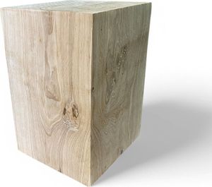 Drevený blok dub 25x25x25cm, masívny dubový blok, drevená dekorácia, stolička, dubová kocka