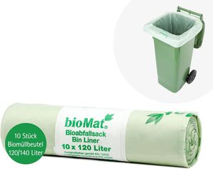 PAPSTAR Kompostbeutel "bioMAT" 120 Liter grün 10 Stück