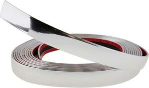 25mm Profi Chrom Stripe Streifen Selbstklebend Aufkleber z.B. für PKW Kühlergrill Zierleisten Dekor Leisten etc.