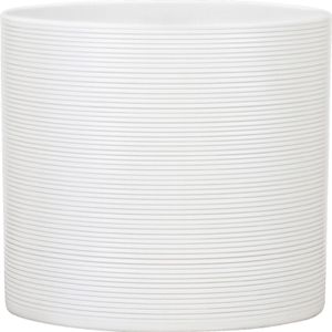 Bertopf Panna Keramik weiß Rillenoptik 28,0 cm