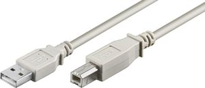 Microconnect USB 2.0 A-B 1m M-M - Kabel USB (1m, USBUSB A, USB B, 2.0, męski/żeński, biały)