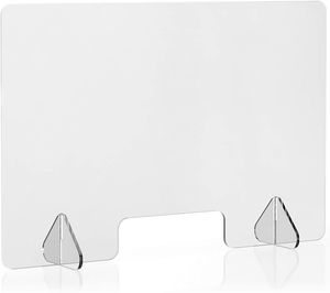 Schutzscheibe Spuckschutz Acrylglas mit Durchreiche Thekenaufsatz Plexiglas 