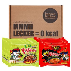 Samyang BULDAK Ramen Combo | Úvodní box | 5er Pack 2x Spicy & 5er Pack Jjajang