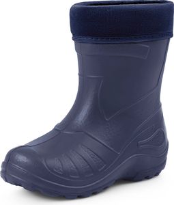 Ladeheid Kinder Mädchen Jungen federleichte Eva Thermo Gummistiefel Regenstiefel gefüttert KL050 (Dunkelblau, 33 EU)