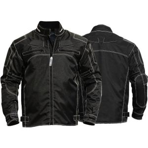 Motorradjacke textilien Kombi Jacke schwarz, Größe:56/2XL