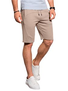 Ombre Shorts Sweatshorts mit Kordelzug Shorts Bermudashorts Fitness sportlich bequem kurze Cargohose mit Taschen 5 Farben S-XXL Beige M