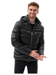 Ombre Clothing Pánská zimní prošívaná bunda Komárom černá XL