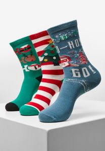 Ponožky Urban Classics Ho Ho Ho Christmas Socks 3-Pack multicolor - 39–42