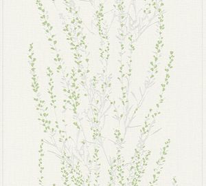 A.S. Création Blumentapete Blooming florale Tapete Vliestapete grün grau silber 10,05 m x 0,53 m A.S. Création Blumentapete Blooming florale Tapete Vliestapete grün grau silber 10,05 m x 0,53 m