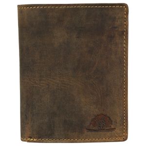 Greenburry Vintage Leder Geldbörse RFID Schutz Braun Kombibörse Geldbeutel