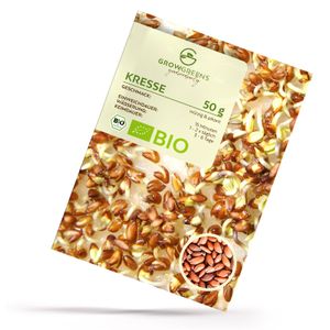 Kresse Sprossen Samen 50g - Microgreens Saatgut ideal für die Anzucht von knackigen Keimsprossen auf der Fensterbank