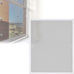 JOIEYOU síť proti hmyzu do oken s hliníkovým rámem bez vrtání 120x140cm síť proti hmyzu moskytiéra, kterou lze zkrátit na míru pro okna, bílá