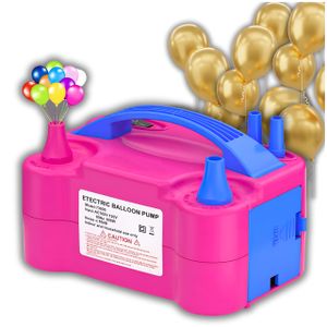 Elektryczna pompka do balonów – przenośna pompka 600W z podwójną dyszą, 2 tryby, idealna na imprezę, urodziny, wesele i dekoracje festiwalowe