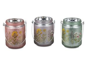 Windlicht Wiesenblume mit Henkel / Teelichtleuchter für Haus und Garten  11cm  - 1 von 3 Modellen