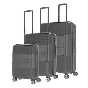 travelite  Waal Trolleyset S/M/L   4 Rollen - Schwarz