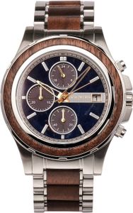 Dřevěné jádro pánského chronografu Solar Koh Mak ořech/mramor