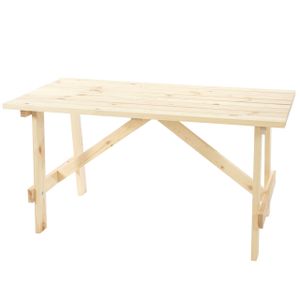 Drevený stôl záhradný stôl Oslo 148x70 cm pivovarská kvalita, masívny ~ prírodný