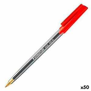 Długopis Staedtler Stick 430 czerwony 50 sztuk