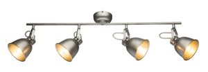 Globo Lighting Strahler Metall silbergrau, beweglich, LxBxH: 830x115x216mm, exkl. 4x E14 40W 230V