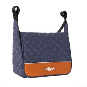 Daliya® Wickeltasche Mamabag Tasche Organizer für  Bambimo Kinderwagen oder Universal (Blau mit Raster)