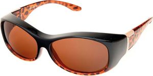 Polarisierte Überzieh Sonnenbrille Überziehbrille Überbrille Fit Over BM5046 farbe TORTOIS