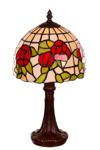 Birendy Tischlampe  Tiffany Style Rosen Tiff149 Motiv Lampe Dekorationslampe