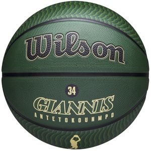Wilson NBA Player Icon Giannis Antetokounmpo Outdoor Ball WZ4006201XB, Basketballbälle, Unisex, Grün, Größe: 7