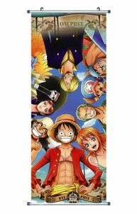 Großes One Piece Rollbild / Kakemono aus Stoff | Poster 100x40cm | Motiv: Die Strohhut-Bande