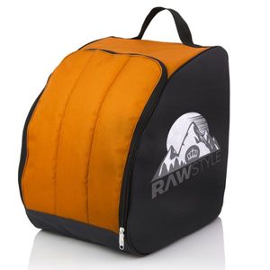 Rawstyle Skischuh Tasche Rucksack Wintersport Skischuhe Bag MOD 2 (schwarz-orange)