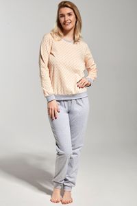 Dámske pyžamo Sandra - bavlna Světle šedá XL