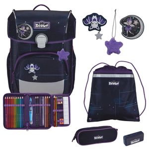 Scout Neo Safety Light Schulranzen-Set 4-tlg. Spooky Starlight