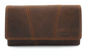 Hill Burry echt Leder Damen Geldbörse Portemonnaie Hunterleder vintage braun mit RFID Schutz