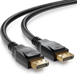 deleyCON 2m DisplayPort 8K Kabel 1.4 - 1080P 4K 8K UHD - HBR3 HDR 10 DSC 32,4 Gbit/s - 60hz bis 240hz