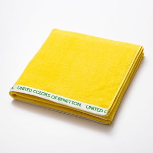 Plážová osuška 90 x 160 cm, 420 g/m², 100 % bavlnené froté, žltá dúha od Benettonu