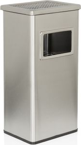 hjh OFFICE Standaschenbecher CLEAN I Aschenbecher mit Mülleimer Stahlblech hjh OFFICE Standaschenbecher CLEAN I Aschenbecher mit Mülleimer Stahlblech