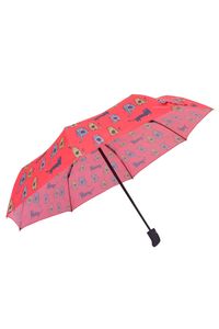 Biggdesign Cats Mini Regenschirm, Automatischer Taschenschirm mit Hülle, kleiner und kompakter Schirm für Damen, komfortabler Griff, winddicht, leicht, faltbar, rot