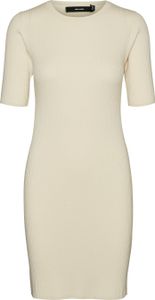 Vero Moda Gold 2/4 O Neck Vip Kurzes Kurzarmkleid Weiß XL Frau Weiß XL